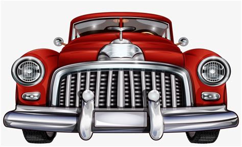 28 Collection Of Red Classic Car Clipart - Vintage Car Front View - 2560x1427 PNG Download - PNGkit