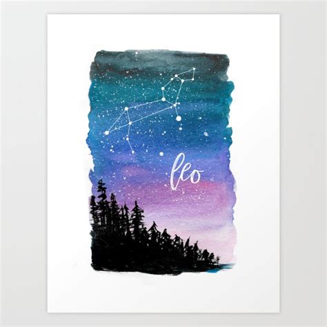 Leo Constellation Art Print by Vedana | Society6