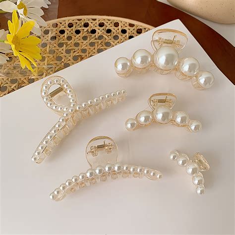 1 PC Cute Pearl Plastic Hair Claw Clips Nonslip Large Girls - Etsy UK