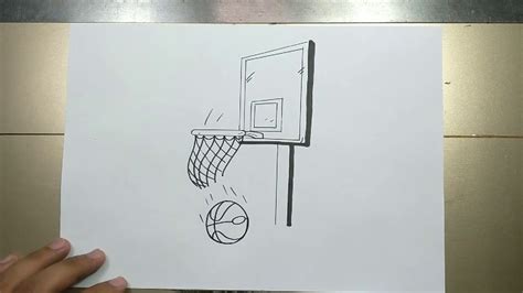 Basketball Hoop Drawing Steps : Clipart Basketball Hoop Background ...