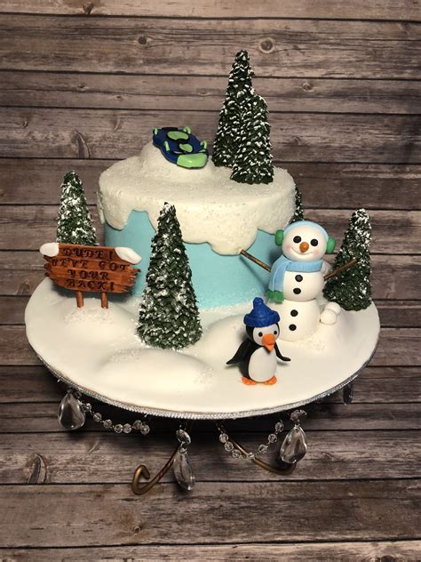 Winter wonderland cake-snow day | Winter wonderland cake, Themed birthday cakes, Celebration cakes