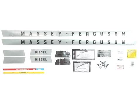 NEW 135 MASSEY Ferguson Tractor Hood Decal Kit Mf 135 Best Decals On ...