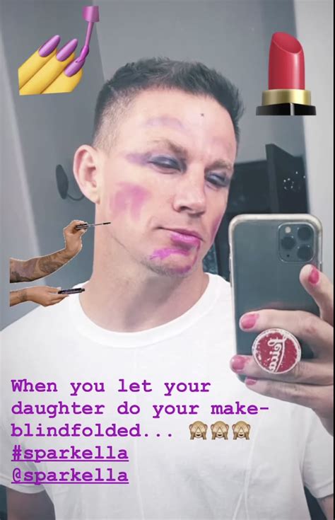 Channing Tatum Lets Daughter Everly Do His Makeup Blindfolded - See The ...