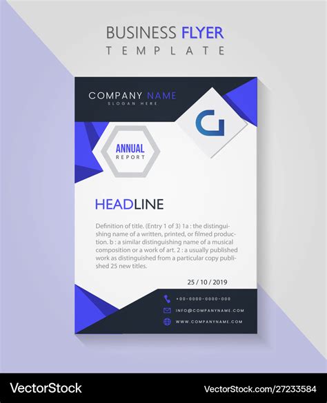 Business pamphlet flyer corporate template Vector Image