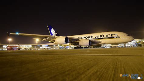 Exclusive videos: Singapore Air's A380 gets water cannon salute at Delhi - Bangalore Aviation