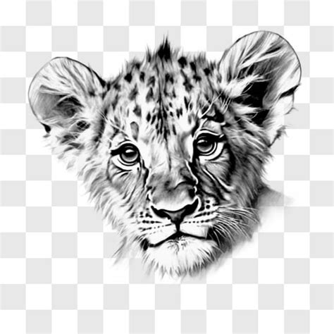 Download Educational Lion Cub Drawing in Pencil Sketches Online ...