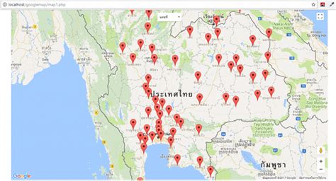 Google Maps APIs ดึงข้อมูลจาก array มาปักหมุดใน Google Maps