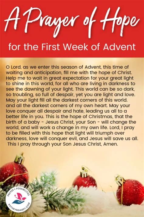 Prayer for the First Week of Advent - Prayer & Possibilities | Advent ...