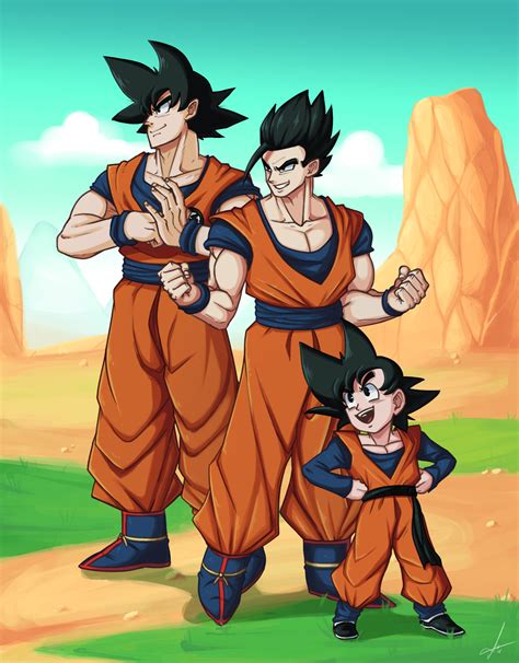 Goku goten and goku :O by GokuGohanFan on DeviantArt