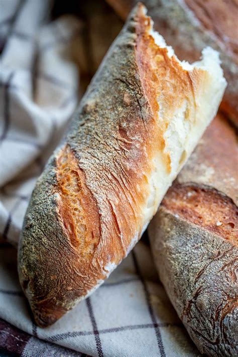 This baguette is crispy on the inside, with a chewy center. This ...