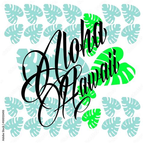 aloha, hawaii Stock Vector | Adobe Stock