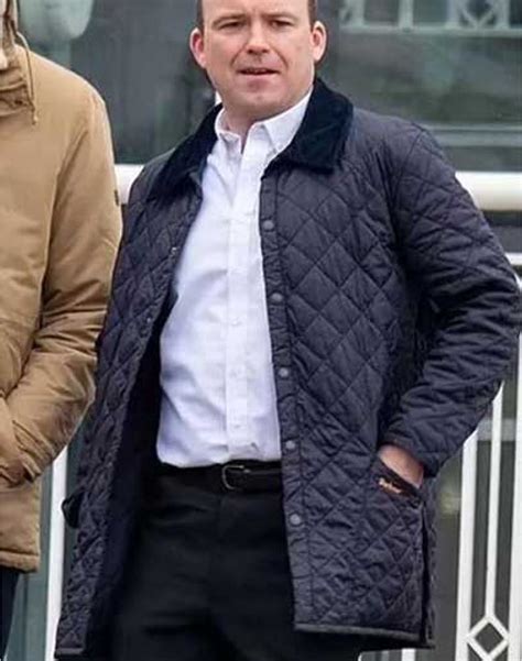 Bank of Dave 2023 Dave Polyester Coat | Rory Kinnear Jacket