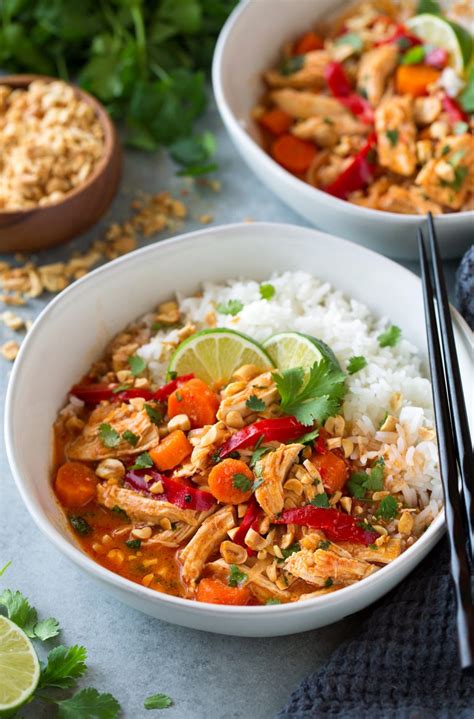 Thai Chicken Curry {Slow Cooker or Instant Pot Method}