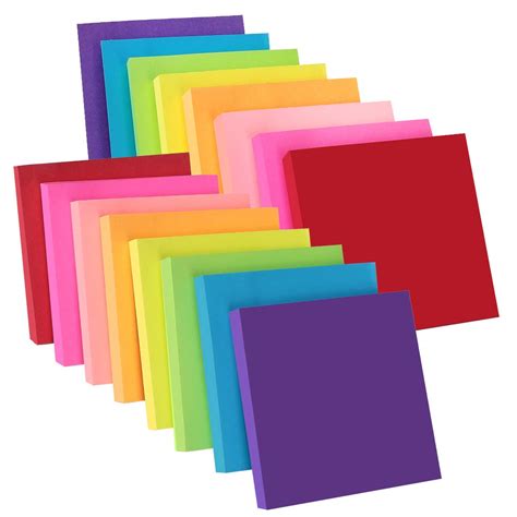 Buy (16 Pack) ZCZN Sticky Notes 3x3 Inches, 1600 Sheets 8 Bright Color ...