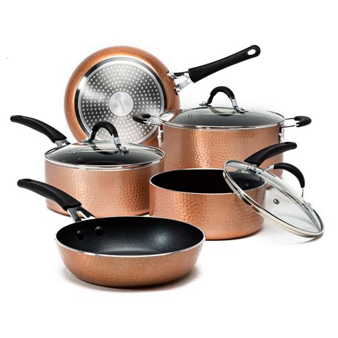 Ecolution Impressions 10 Piece Cookware Set, Frying Pots and Pans with Premium Multilayered Non ...