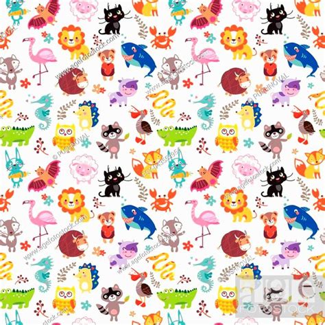 🔥 Free download Vector seamless pattern with cute animals Hand drawn outline [721x720] for your ...