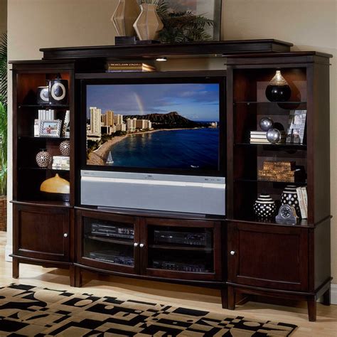 Have to have it. Excalibur 4 Piece Entertainment Wall Unit with 60 in. TV Console Media ...