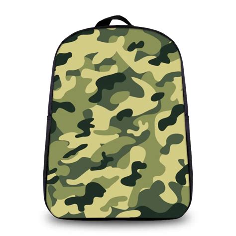 Fashion backpacks army green camouflage backpack cool school bags for ...