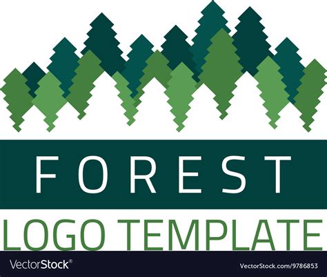 Forest logo template Royalty Free Vector Image