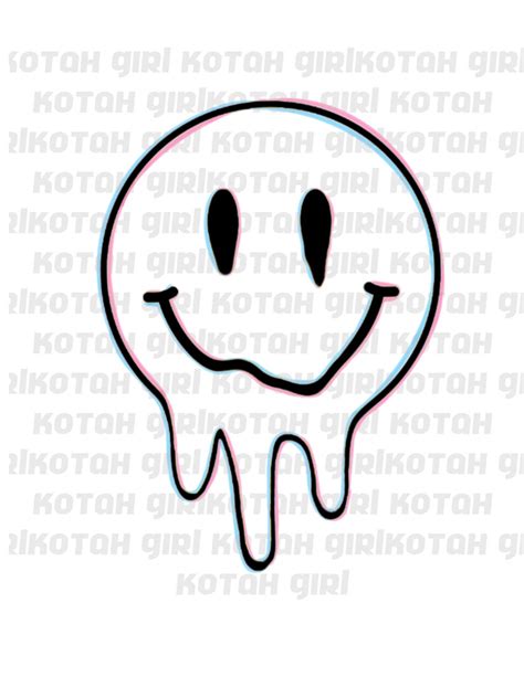 Drippy Smiley Face Svg Cute, Trendy, Digital Download, Happy Face ...