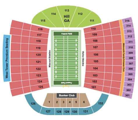 Faurot Field at Memorial Stadium Tickets & Seating Chart - Event ...