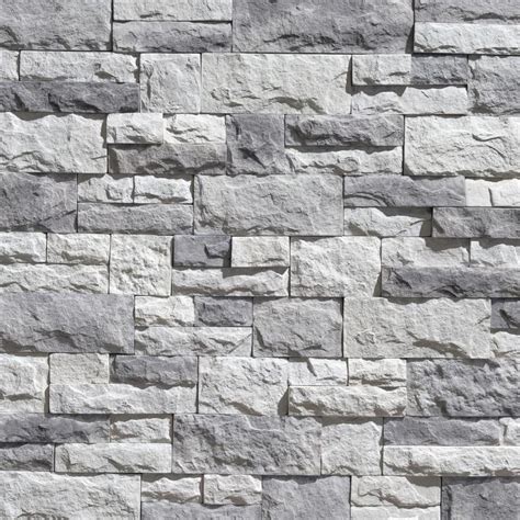 LiteStone Flat Shadow Grey 8-sq ft Mixture of Gray Colors Faux Stone Veneer | Faux stone veneer ...