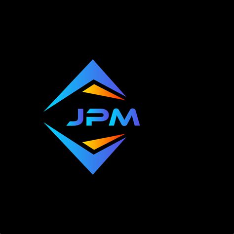 JPM abstract technology logo design on Black background. JPM creative ...