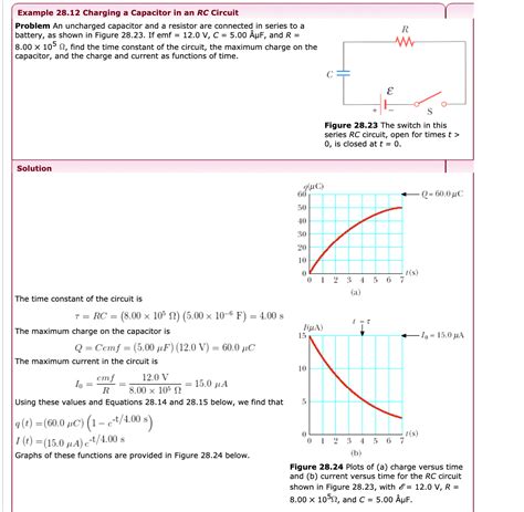 Solved Example 28.12 Charging a Capacitor in an RC Circuit | Chegg.com