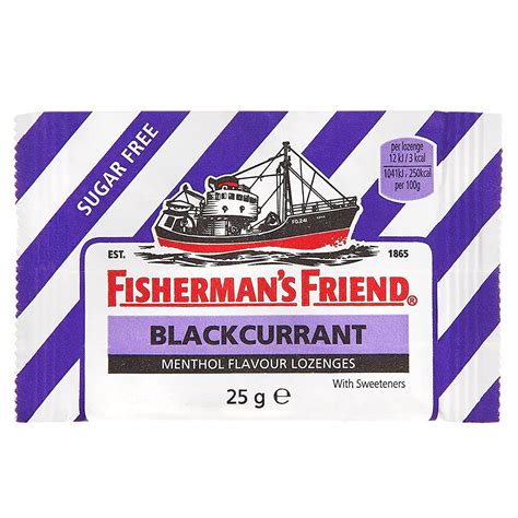 Fisherman's Friend Sugar Free Blackcurrant Menthol Flavour Lozenges 25g ...