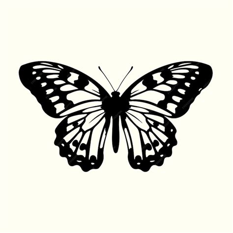 Premium Vector | Monarch butterfly silhouette vector illustration ...