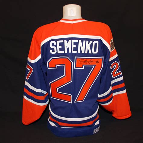 Dave Semenko #27 - Autographed 2016 NHL Heritage Classic Alumni Game Edmonton Oilers Game Worn ...