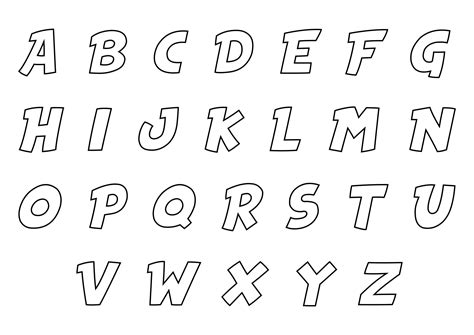 Abc Outline Alphabet Letters Printable