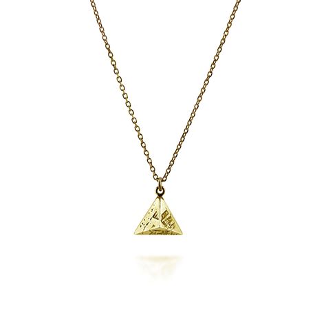 Mini SOUVENIR Pyramid Pendant - gold plated silver - Sara Gunn