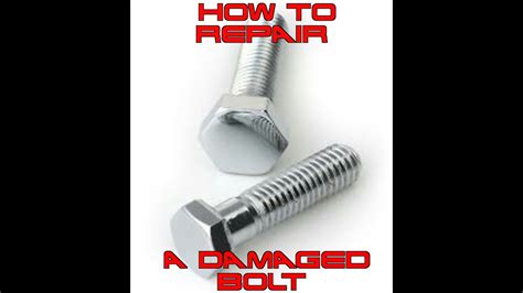 How to repair a damaged or cross threaded bolt using a Tap and Die set. QUICK AND EASY. - YouTube