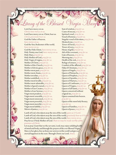 Litany Of The Blessed Virgin Mary Printable - Printable Templates