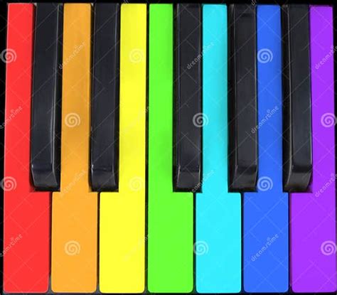 Keyboard in rainbow stock image. Image of colour, music - 216259