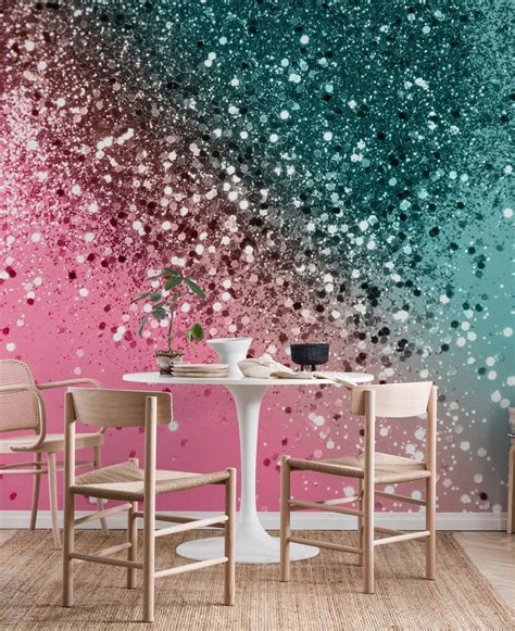 Tropical Watermelon Glitter 2 Wall mural in 2020 | Glitter room, Girls ...