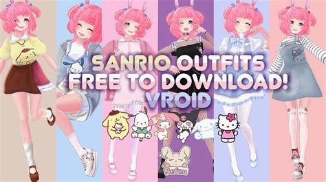 🌸 SANRIO Vroid Textures 🌸 | Free to download! (description) - YouTube