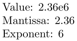 macros - How to only display the mantissa of a number (without the exponent part) - TeX - LaTeX ...