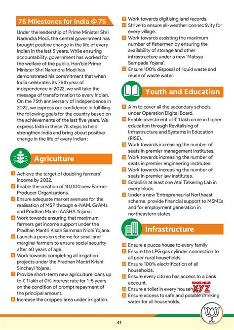 BJP Manifesto For Elections 2019 In English Gallery And PDF - Social News XYZ