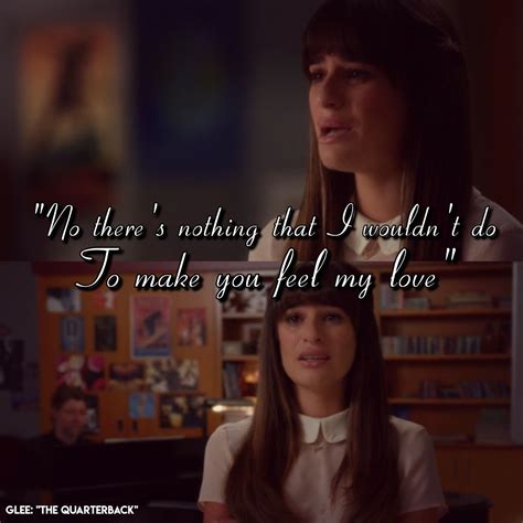 Glee: Make You Feel My Love from "The Quarterback" | Glee quotes, Glee ...