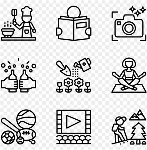 Hobbies 36 Icons - Design Vector Icon Png - Free PNG Images ID 126337 ...