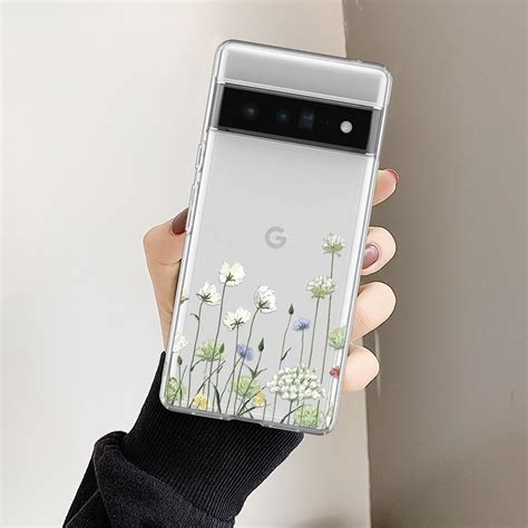 Floral Clear Phone Case for Google Pixel 7 6 Pro 5A 5