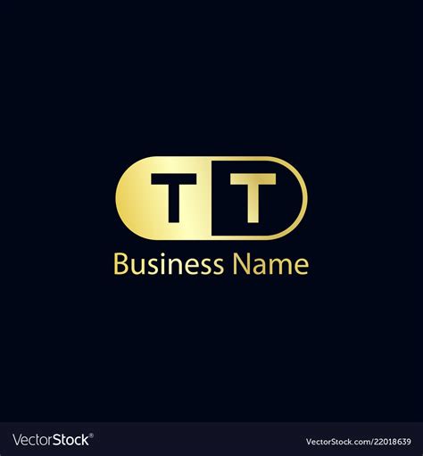 Initial letter tt logo template design Royalty Free Vector