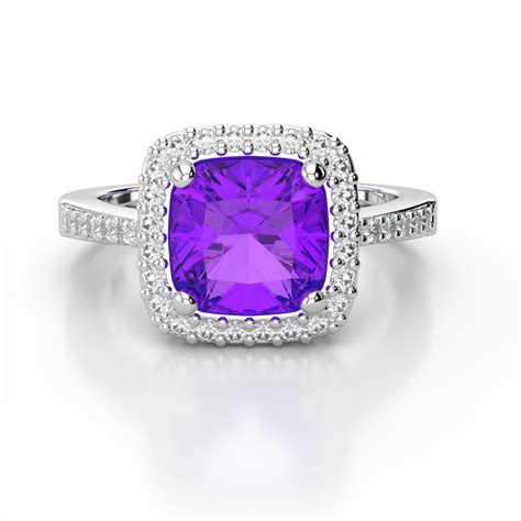 Diamond 7mm Cushion Color Ring - Furnari Jewelers