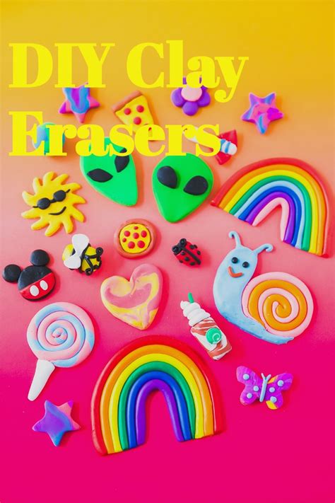 DIY Clay Erasers in 2021 | Diy clay, Handmade holiday gifts, Make your own clay