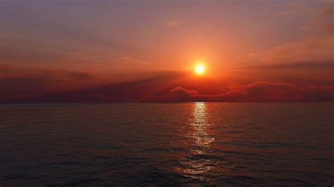 Sunset ocean view, sea, sunset, sky, sunlight HD wallpaper | Wallpaper Flare