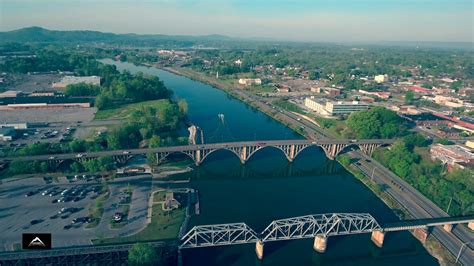 Aerial View Of Downtown Gadsden, Alabama - YouTube