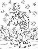 Goofy With Bees And Flowers coloring Page  Download Print Or Color sketch template