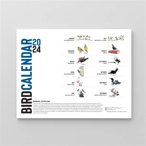 2024 Bird Calendar – Barbara Schelling